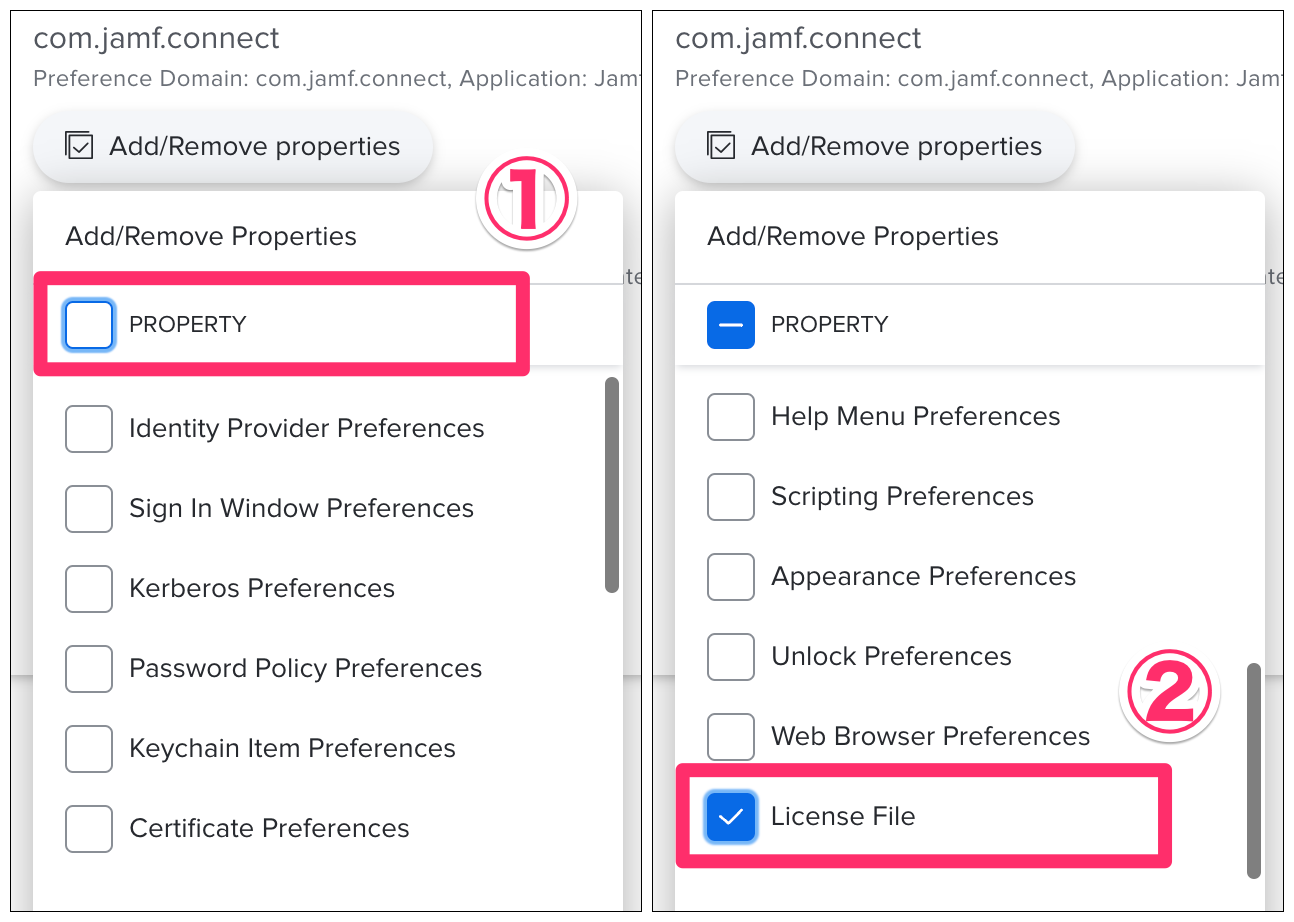 Add/Remove properties