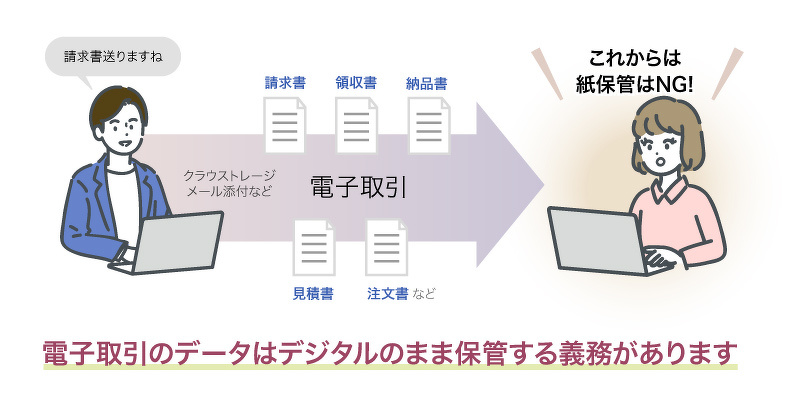 電子取引のデータはデジタルのまま保管する義務があります