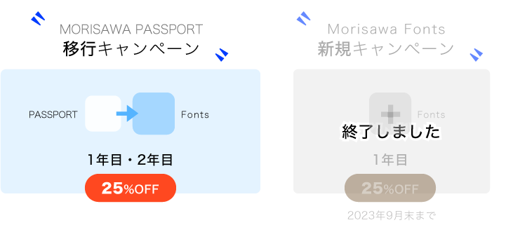移行キャンペーン（1年目・2年目が25%OFF）