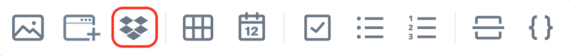 Dropboxファイルを挿入