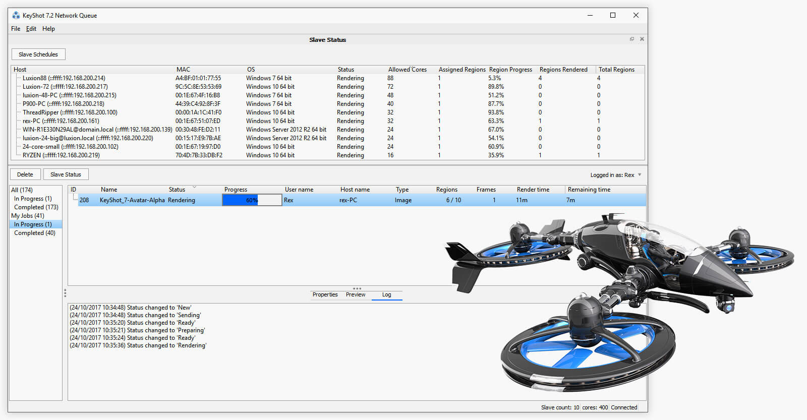 ※ネットワークレンダリングはGPUレンダリングにも対応しています。GPU１枚あたり16コア相当と換算されるため、32コアのネットワークレンダリングオプションでGPU2枚利用することが可能です。