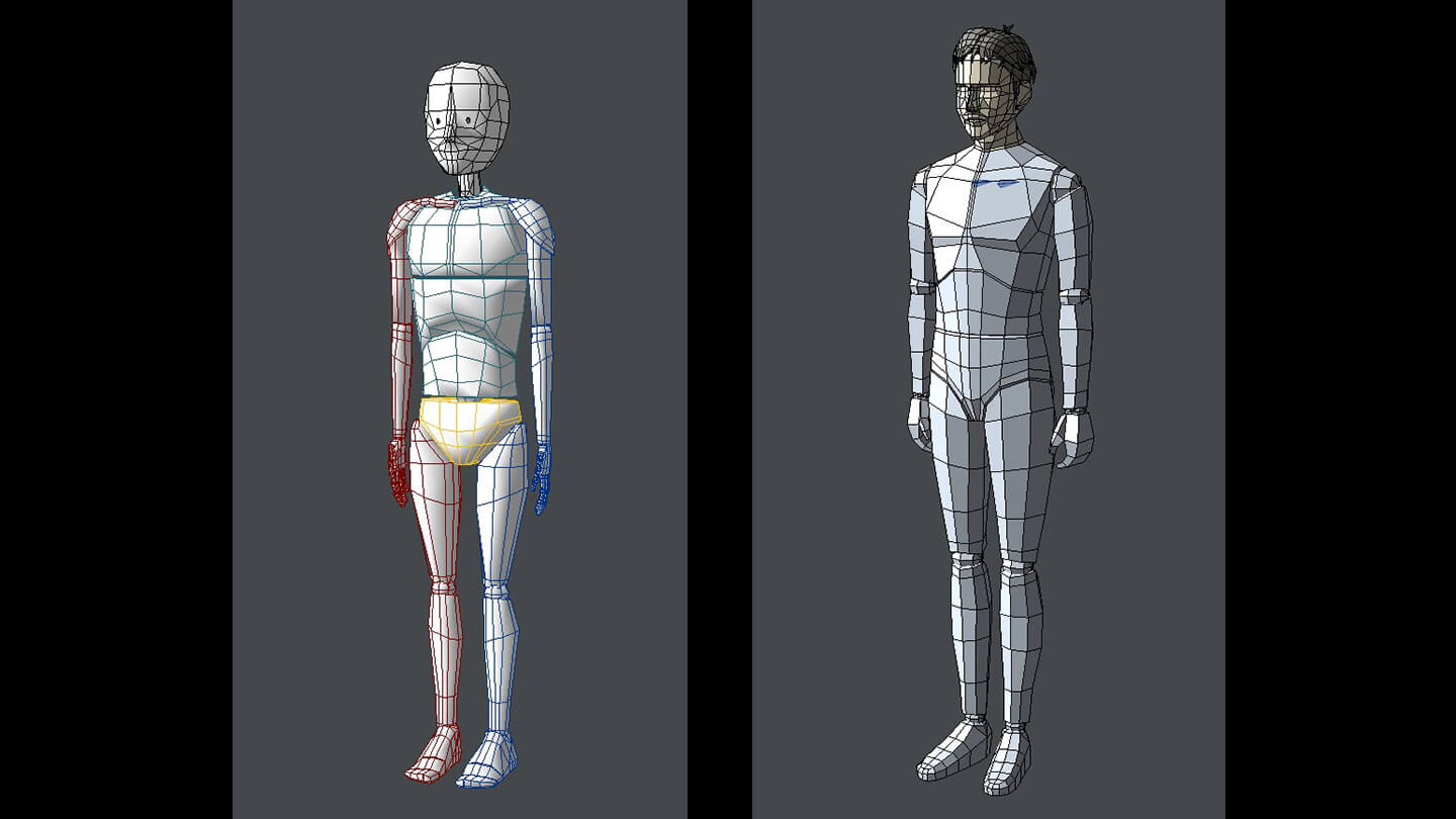 3Dの人形による演技