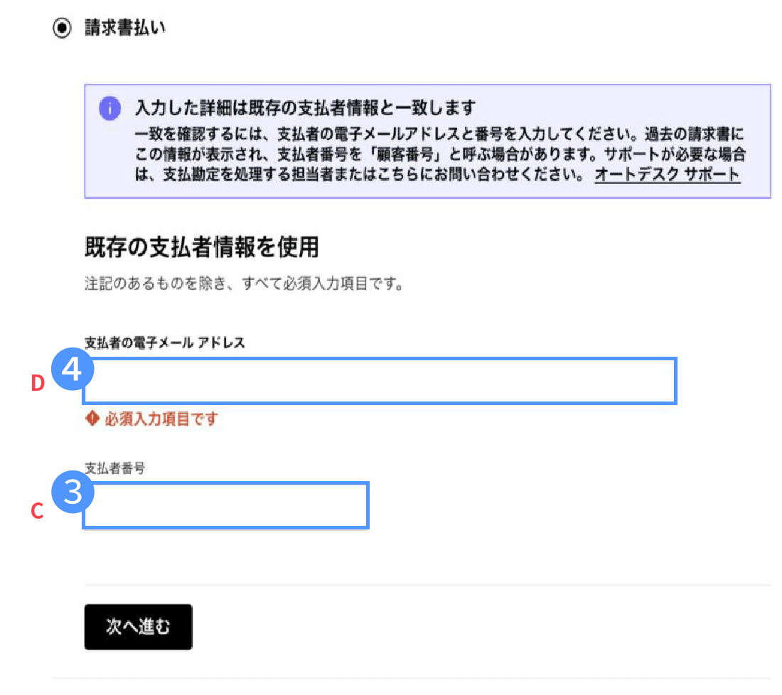 支払担当者の設定 パターン3