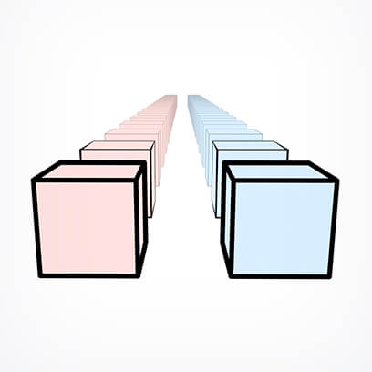 サイズ減衰設定のインスタンス設定