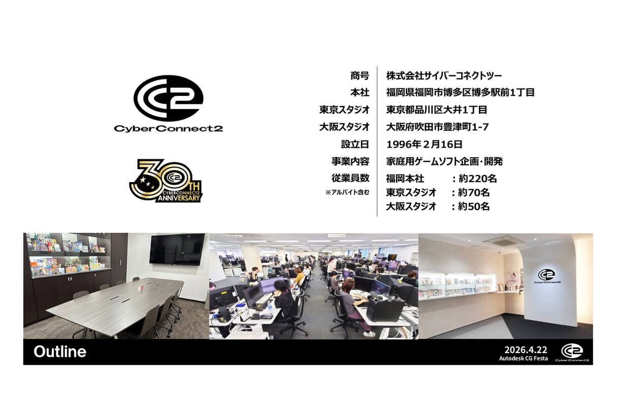 Autodesk CG Festa 2026 サイバーコネクトツー30年の歩みと新たな挑戦について 02