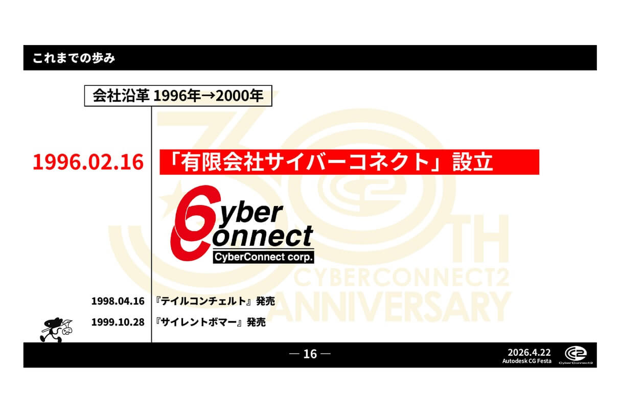 Autodesk CG Festa 2026 サイバーコネクトツー30年の歩みと新たな挑戦について 08