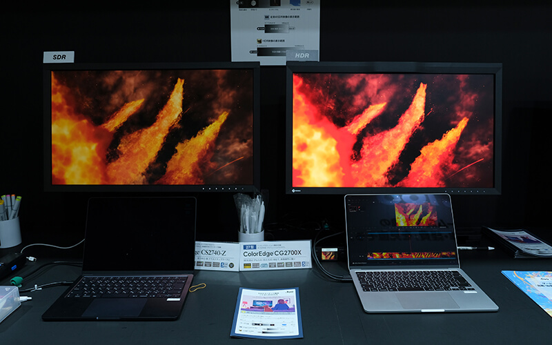 東京ゲームショウ2026 Tooブース EIZO SDR表示とHDR表示の実機による比較